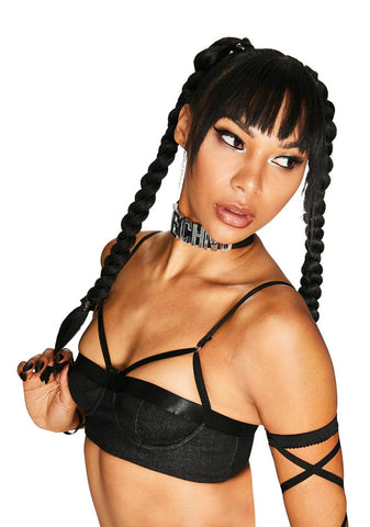 Cyber Command Strappy Bra Top