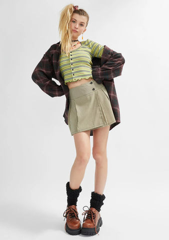 What's The 411 Gingham Mini Skirt