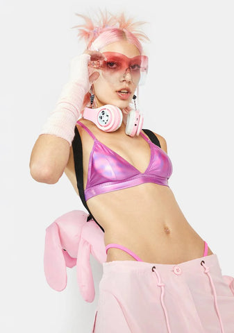 Sweet Cosmic Ace Metallic Bra Top