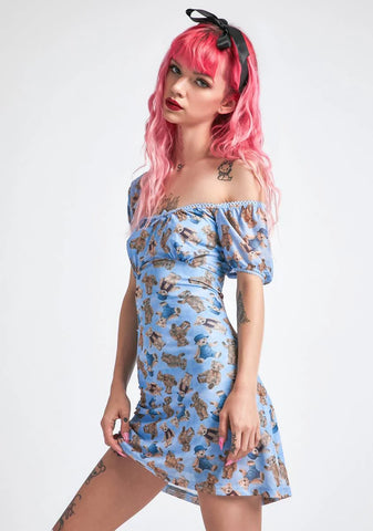 Soft Double Stuffed Mini Dress