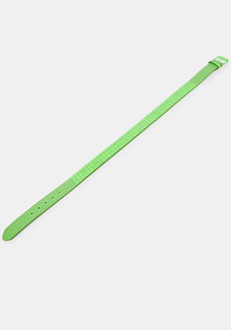 Lime High Score Studded Belt