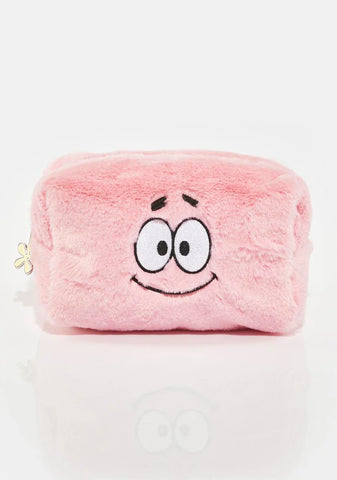 X Spongebob Patrick Faux Fur Face Makeup Bag