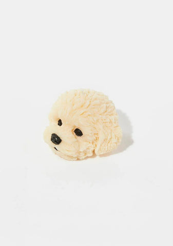 White Wauwau Poodle Candle