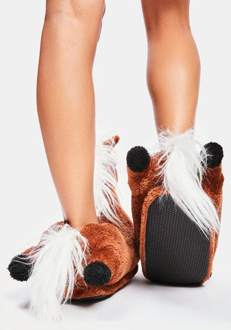 Yay Or Neigh Horse Slippers