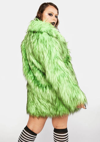 Ur Wanted Dead Or Alive Faux Fur Jacket