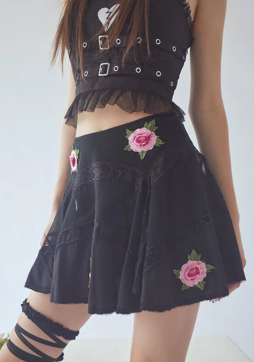 Share Ur Feelings Embroidered Skirt