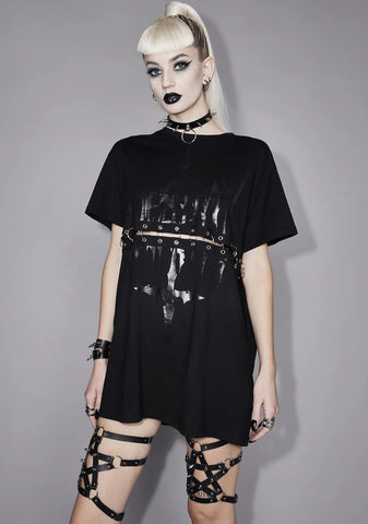 Never Get Nervous Oversized Graphic Tee