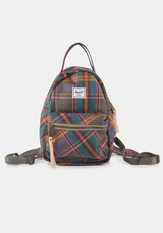 Pewter Plaid Nova Mini Backpack