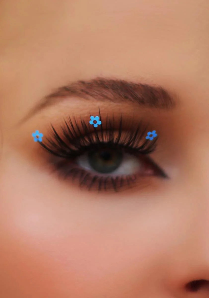 Blue Flower Power Eyelashes