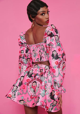 Sweet Catch A Kitten Mini Skirt