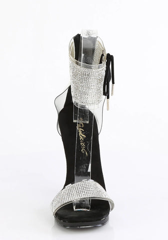 Chic-47 Platform Rhinestone Sandals-Black