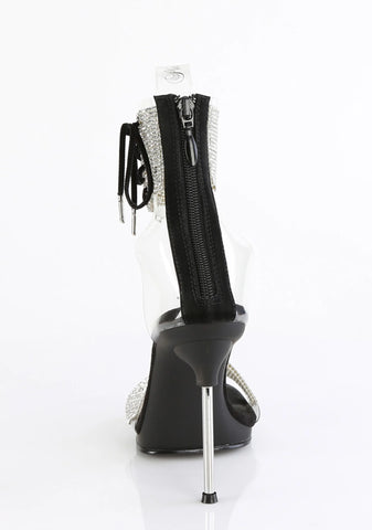 Chic-47 Platform Rhinestone Sandals-Black