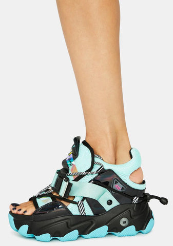 Teal Dragon Fruit Sandals