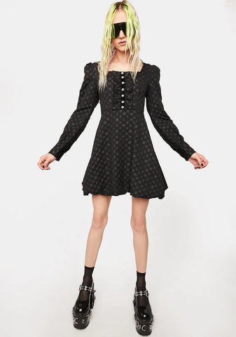 Warning Series Embroidered Dress