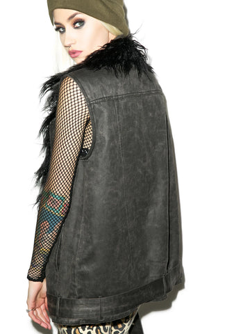 Raven Drill Biker Vest