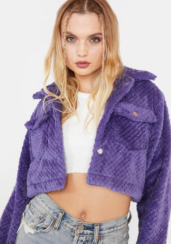 Hope Is Enough Fuzzy Crop Jacket