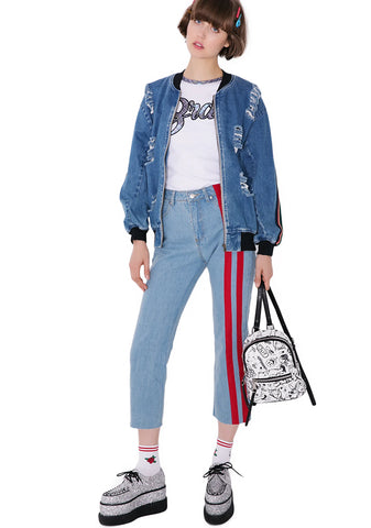 Speed Racer Striped Jeans