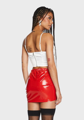 Pearl Queen Of Hearts Rhinestone Corset Top