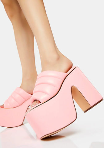 Pink Leisha Platform Heels