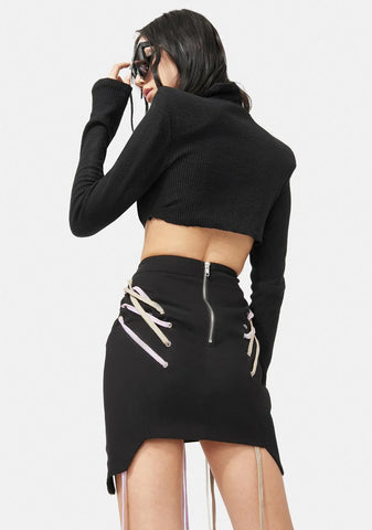 Sneaky Wink Strap Mini Skirt