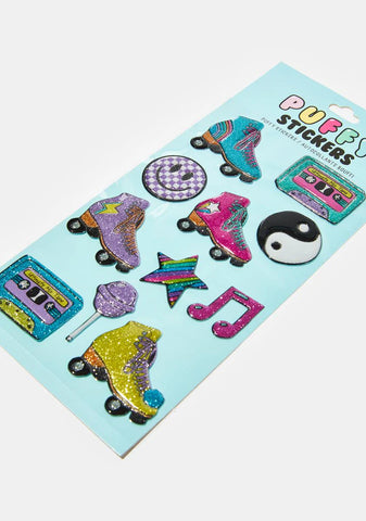 Let's Roll Puffy Stickers