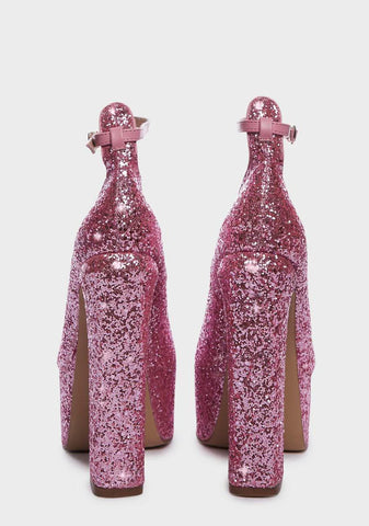 Pink Jubilee Platform Heels