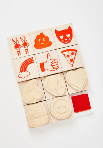 Emoji Rubber Stamp Kit