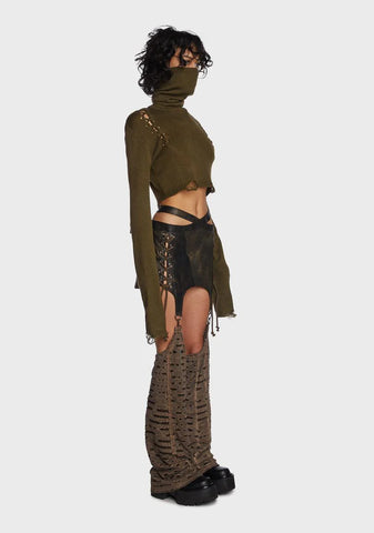 Echo Mask Turtleneck Sweater