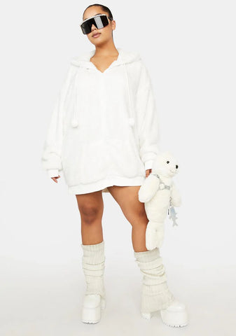 Plus Beat The Freeze Faux Fur Hoodie