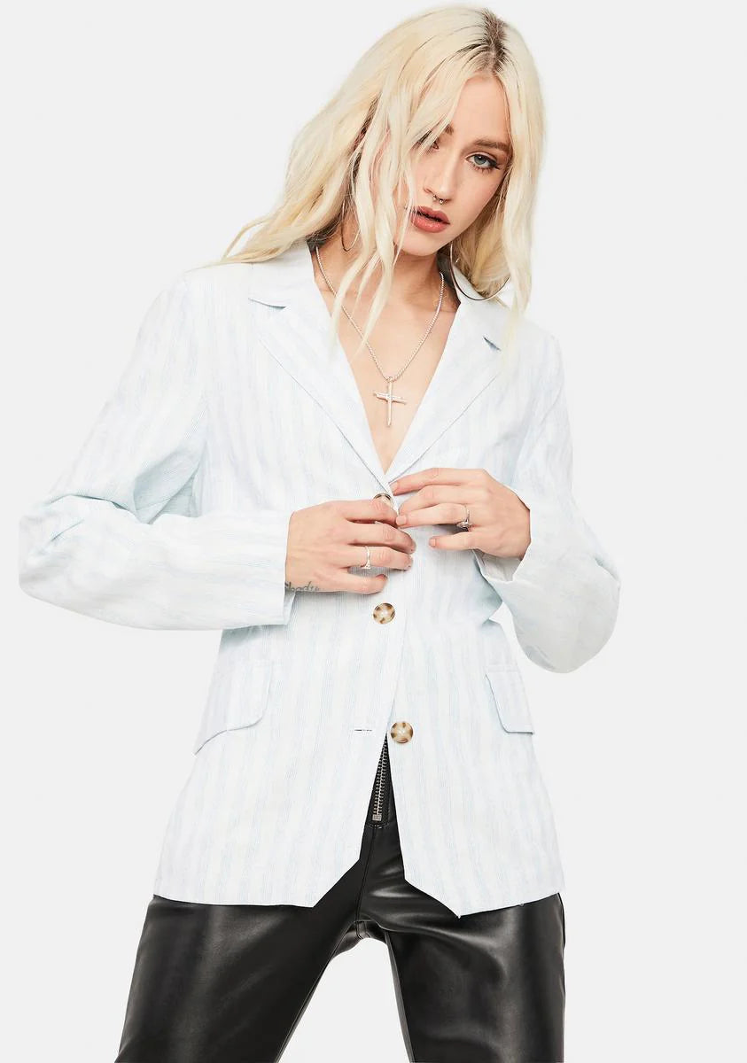 What's The Occasion Striped Blazer