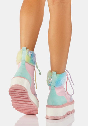 Candy Tears Glitter Platform Boots