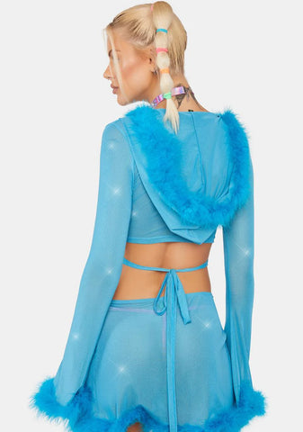 Lyrical Mirage Hooded Wrap Top