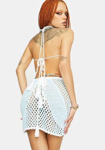 Sky Bye Bye Drama Crochet Dress