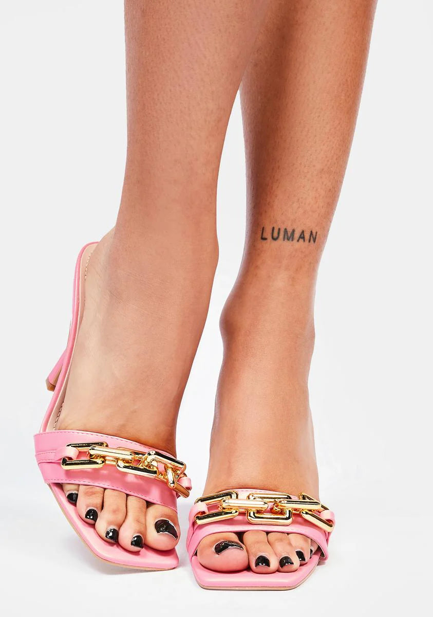 Bubblegum In The Mix Chain Heels