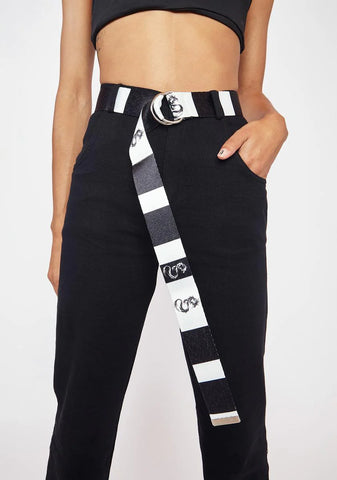 Retro Chic Dragon Checkered Belt