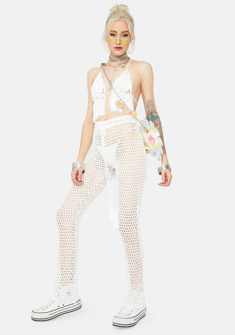 Heaven On The Horizon Crochet Pant Set