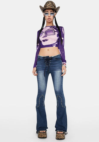 Call Their Bluff Flared Jeans