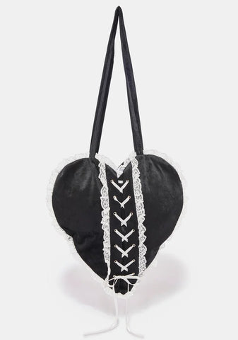Lace Heart Tote Bag
