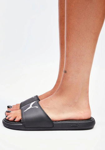 Black Cool Cat Sport Logo Slides