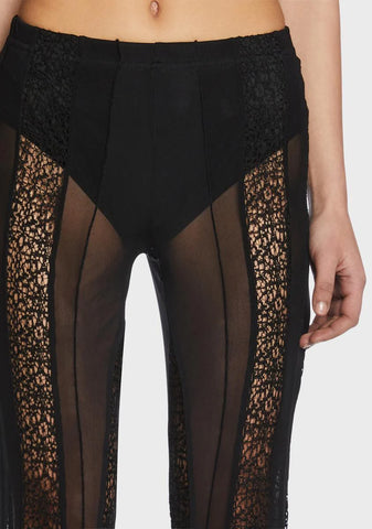 Wild Whims Mesh Flare Pants