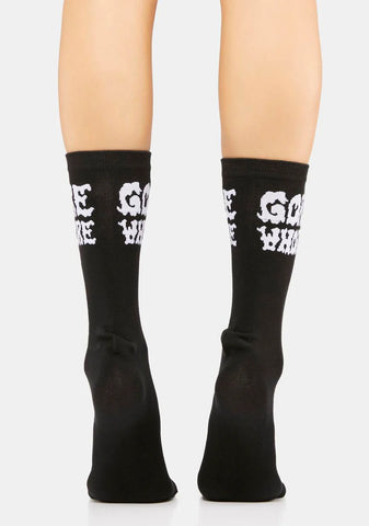 Disconnected From Death Crew Socks