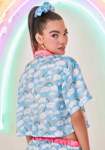 Big Dreamer Satin PJ Top