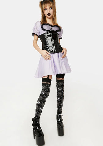 Purple Mini Dress With Heart Detail