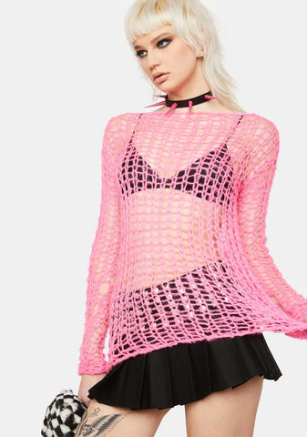 Pink Holy Punk Knit Sweater