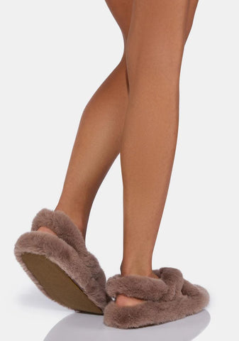 Scotch Lazy Day Faux Fur Slippers
