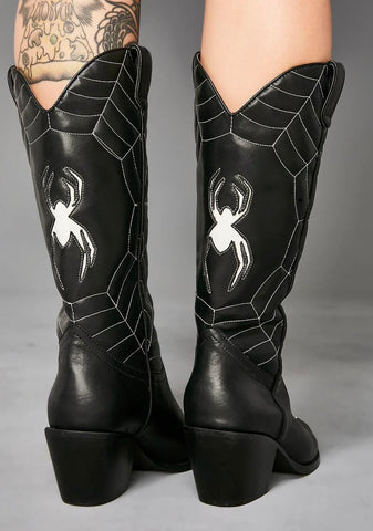 Wicked Ways Spider Web Boots