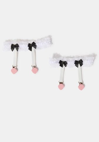 Let The Love Come Bow Garters