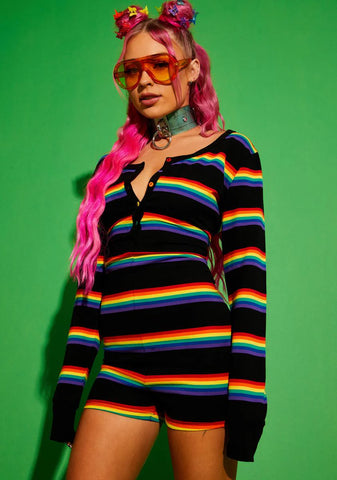 Strutting By Life Rainbow Onesie