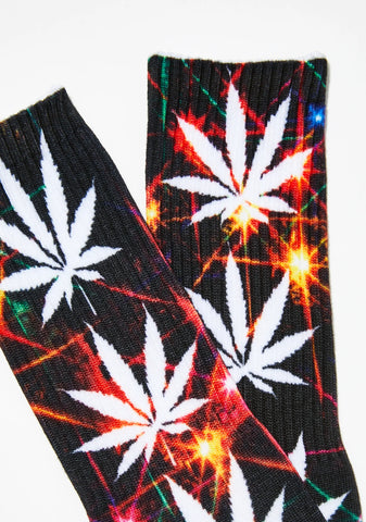 Wicked Plantlife All The Lights Socks