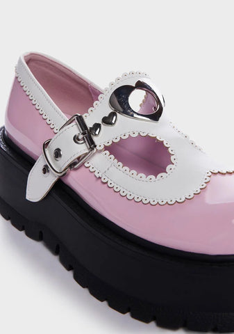 Pink Slacker-23 Mary Jane Platforms
